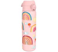 Ion8 Gourde Isotherme Inox, 500ml, Anti-Fuite, Facile à Ouvrir, Verrouillage Sécurisé, Lavable au Lave-Vaisselle, Poignée de Transport, Facile à Nettoyer, Acier Inoxydable, Arc-en-ciels