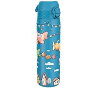 Ion8 Gourde Isotherme Inox, 500ml, Anti-Fuite, Facile à Ouvrir, Verrouillage Sécurisé, Lavable au Lave-Vaisselle, Poignée de Transport, Facile à Nettoyer, Acier Inoxydable, Avions