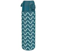 Ion8 Gourde Isotherme Inox, 500ml, Anti-Fuite, Facile à Ouvrir, Verrouillage Sécurisé, Lavable au Lave-Vaisselle, Poignée de Transport, Facile à Nettoyer, Acier Inoxydable, Vagues