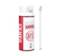 Ion8 NBA Atlanta Hawks Gourde Thermique Avec Paille Amovible, 750ml/24oz, Bouteille Étanche À Isolation Sous Vide, Facile À Ouvrir, Verrou Sécurisé, Passe Au Lave-Vaisselle, Couvercle Rabattable