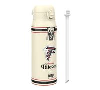 Ion8 NFL Atlanta Falcons Gourde Thermique Avec Paille Amovible, 750ml/24oz, Bouteille Étanche À Isolation Sous Vide, Facile À Ouvrir, Verrou Sécurisé, Passe Au Lave-Vaisselle, Couvercle Rabattable