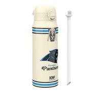 Ion8 NFL Carolina Panthers Gourde Thermique Avec Paille Amovible, 750ml/24oz, Bouteille Étanche À Isolation Sous Vide, Facile À Ouvrir, Verrou Sécurisé, Passe Au Lave-Vaisselle, Couvercle Rabattable