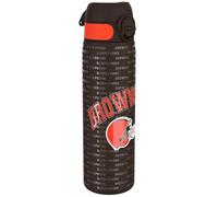 Ion8 NFL Cleveland Browns Gourde En Acier Légère, 600 ml/20 oz, Non Isolée, Étanche, Facile À Ouvrir, Verrouillage Sécurisé, Passe Au Lave-Vaisselle, Couvercle Rabattable, Compatible Porte-Gobelet