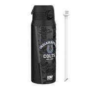 Ion8 NFL Indianapolis Colts Gourde Thermique Avec Paille Amovible, 750ml/24oz, Bouteille Étanche À Isolation Sous Vide, Facile À Ouvrir, Verrou Sécurisé, Passe Au Lave-Vaisselle, Couvercle Rabattable