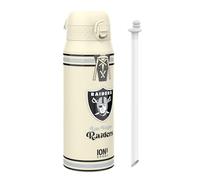 Ion8 NFL Las Vegas Raiders Gourde Thermique Avec Paille Amovible, 750ml/24oz, Bouteille Étanche À Isolation Sous Vide, Facile À Ouvrir, Verrou Sécurisé, Passe Au Lave-Vaisselle, Couvercle Rabattable