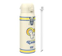 Ion8 NFL Los Angeles Rams Gourde Thermique Avec Paille Amovible, 750ml/24oz, Bouteille Étanche À Isolation Sous Vide, Facile À Ouvrir, Verrou Sécurisé, Passe Au Lave-Vaisselle, Couvercle Rabattable