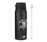 Ion8 NFL New York Giants Gourde Thermique Avec Paille Amovible, 750ml/24oz, Bouteille Étanche À Isolation Sous Vide, Facile À Ouvrir, Verrou Sécurisé, Passe Au Lave-Vaisselle, Couvercle Rabattable