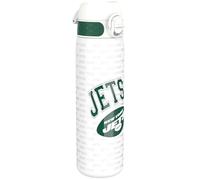 Ion8 NFL New York Jets Gourde En Acier Légère, 600 ml/20 oz, Non Isolée, Étanche, Facile À Ouvrir, Verrouillage Sécurisé, Passe Au Lave-Vaisselle, Couvercle Rabattable, Compatible Porte-Gobelet