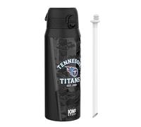 Ion8 NFL Tennessee Titans Gourde Thermique Avec Paille Amovible, 750ml/24oz, Bouteille Étanche À Isolation Sous Vide, Facile À Ouvrir, Verrou Sécurisé, Passe Au Lave-Vaisselle, Couvercle Rabattable