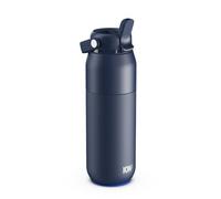 ION8 PRIMO URBAN Gourde Isotherme 540 ml (18 oz)- Bouteille Étanche en Acier Inoxydable avec Couvercle Paille, Débit Rapide, Pour Boissons Froides, Format Porte-Gobelet, Bleu Marine