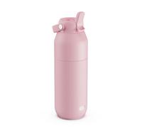 ION8 PRIMO URBAN Gourde Isotherme 720 ml (24 oz)- Bouteille Étanche en Acier Inoxydable avec Couvercle Paille, Débit Rapide, Pour Boissons Froides, Format Porte-Gobelet, Rose Clair