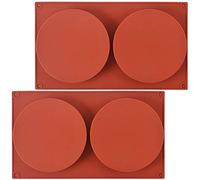 ionEgg Lot de 2 Moules à Gâteau Ronds en Silicone 13 cm - Antiadhésifs, Dégagement Rapide pour Gâteaux Superposés, au Fromage, Arc-en-Ciel et au Chocolat