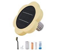 Ioniseur solaire pour piscine, ioniseur de piscine Petal Copper jusqu'à 170 343 litres, purificateur et filtreur d'eau flottant et automatique, eau sans chlore, avec anode en cuivre, ressort, brosse e