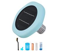 Ioniseur solaire pour piscine, ioniseur hexagonal en cuivre pour piscines jusqu'à 170 343 litres, système flottant automatique de nettoyage et de purification de l'eau, eau sans chlore, avec anode en