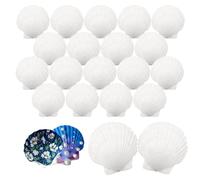 IOPJLK Coquilles Saint-Jacques 20 Pièces, Naturel Grand Coquille 6-8cm, Blanc Décorations de Coquille Coquillages, Coquilles de Première pour Mariage de Plage et Océan Crafts la Décoration