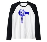 Iowa Moulin à Vent Vintage Antique Manche Raglan