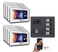 IP 2 fils BUS Interphone-portier MFH Anthracite : 7 pouces Blanc : Boîtier apparent Couleur du moniteur : 7 pouces Blanc Montage : Boîtier apparent