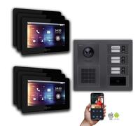 IP 2-fils BUS Interphone-portier MFH Anthracite : 7 pouces noir : Boîte d'encastrement Couleur du moniteur : 7 pouces noir Montage : boîte d'encastrement