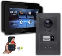 IP 2-fils BUS Interphone-portier ZFH | Anthracite : 7 pouces noir : Boîte d'encastrement Couleur du moniteur : 7 pouces noir Montage : boîte d'encastrement