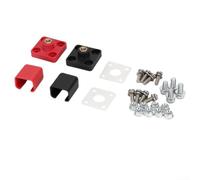 IP67 Bornier étanche 80 A-250 A Connecteurs de fils robustes - Cuivre plaqué argent pour cosses de batterie pour chariot élévateur et marine - Paire rouge et noire (100 A)