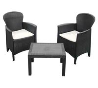 Ipae-Progarden 8009271591042 Ensemble de meubles de jardin anthracite