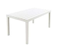 Ipae-Progarden S.P.A. Table Sumatra 01793, Couleur Blanc, 138 x 80 x 8 cm