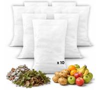 IPEA 10 Sacs pour Emballage, Jardin, Débris polypropylène - Taille 105 x 55 cm - Sac Multi-Usage pour Légumes, Sabel, Décombres, Objets - Couleur Blanc - 10 Pièces