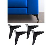 IPEA 4 Pieds de Meuble et Canapé modèle Jazz Lot de 4 Pieds en Métal - Pieds su Élégante Design pour Fauteuils et Armoires - Couleur Noir - Hauteur 135 mm BSFJAZ1VP135Z/50L