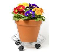 IPEA Chariot à soucoupe avec roues pour pots et jardinières - 32 cm - Support de base mobile en métal pour plantes et fleurs pour maison, balcon, jardin - Idéal pour déplacer un pot lourd