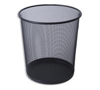 IPEA Corbeille à Papiers Métal Maille Noir - 26 X 23 cm - Poubelle de Recyclage de Papier en Métal pour Bureau, Maison, Chambre, École - Corbeille à Papiers Rond pour Bureau, Table, Meubles - Noir