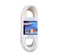 IPEA Corde à Linge Blanche de 3,5 mm en Acier - 20 Mètres - Corde Fabriqué en Italie - Fil Câble Séchoir à Linge Plastifié pour extérieur pour étendre Le Linge Les Vêtements - Couleur Blanc