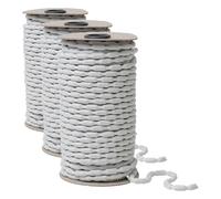 IPEA Fil Plombé pour Rideaux - Super Lourd 200 G/MT - Made in Italy - 3 mètres - Corde Plombée pour Rideaux, Tissus, Moustiquaires - Tresse de Plomb - Poids de Lestage - Couleur Blanc (Lot de 3)