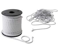 IPEA Fil Plombé pour Rideaux - Super Lourd 25 G/MT - Made in Italy - 10 mètres - Corde Plombée pour Voilages, Tissus, Moustiquaires - Tresse de Plomb - Poids de Lestage - Couleur Blanc