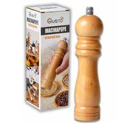 IPEA Moulin à Poivre Manuel en Bois pour Poivre, Piment et Sel - [ DESIGN CLASSIQUE ] - Moulin à Poivre de Cuisine avec Broyeur en Métal pour Moudre épices, Cumin, Sésame, Paprika