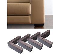 IPEA Pieds de Meuble et Canapé en Bois - Couleur Wengé - Fabriqué en Italie - Lot de 4 Pieds d'angle pour Armoires et Fauteuils - Hauteur 50 mm