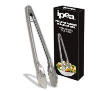 IPEA Pinces de cuisine pour aliments en acier inoxydable - 30 cm - Pince professionnelle pour viande, salade, pâte, barbecue buffet avec système de verrouillage, pinces de chef résistantes