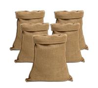 IPEA Sacs en toile de Jute Grandes 80 x 50 cm - 5 Unités - Sac de Jute Naturelle pour Bricolage, Décoration, Jardin, Boîte à Objets, Noël, Fêtes,