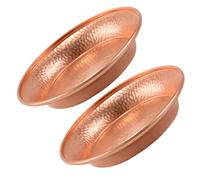 Ipetboom 2 Pièces Bols D'eau en Cuivre Pur Petits Bols D'offrandes Bouddhistes pour Maison Temple et Décoration Intérieure Bénie Multifonctions Symbole Spirituel