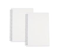 Ipetboom 2 Pièces Carnet à Spirale Minimaliste PP à Couverture Transparente | Écriture Fluide, Cahier de Brouillon, Papier Épais pour Activités Scolaires Bloc-notes Transparent et Fêtes à Thème
