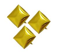 Ipetboom 3 Pièces Ballons Carrés Aluminium Or Décorations de Fête pour Anniversaire et Mariage Accessoires de