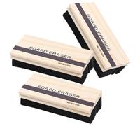 Ipetboom 3 Pièces Effaceur de Tableau Noir Magnétique en Bois Feutre, Gomme à Sec Légère pour Tableau Noir et Blanc, pour Bureau et Salle de Classe Plusieurs styles