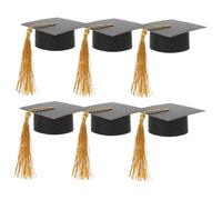 Ipetboom 6pièces Couvre-gobelet De Remise De Diplôme Forme De Chapeau Décorations pour Fête De Graduation Lot