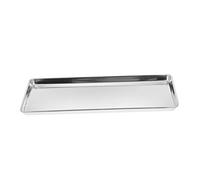 Ipetboom Assiette Rectangulaire en Acier Inoxydable 30X20 CM Plateau de Service Pratique et pour Restaurant et pour des Aliments