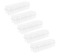 Ipetboom Boîte de Rangement en Plastique Transparent 5pcs avec Compartiments Modulaires pour Flacons et Huiles Essentielles, Organisation Adaptable et Étanchéité Précise pour Laboratoire