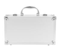 Ipetboom Boîte de Trousse D'urgence en Alliage D'aluminium Argenté Robuste et Multifonctionnelle, Étui Rigide Portable pour Voyages en Extérieur et Écoles