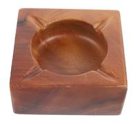 Ipetboom Cendrier Décoration de Table Élégante en Bois Marron Vintage pour Cigarettes Design Stable et Forme Simple Accessoire Décoratif Délicat pour Maison ou Bureau