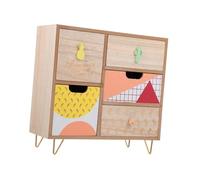 Ipetboom Coffret de Rangement en Bois pour Maquillage et Bijoux, Armoire de Bureau Tiroirs, Matériau Synthétique Élégant et Facile à Utiliser Maison