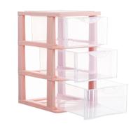 Ipetboom Colonne Tiroir Rangement en Plastique PP Transparent, Boîte de Rangement pour Cosmétiques Résistante à L'Usure, Pratique pour Bureau et Produits de Beauté