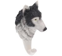 Ipetboom Crochet Mural Décoratif de Loup en Métal Robuste, Patère Simple pour Manteau et Clés, Finition Rustique Brun Foncé, pour Entrée et Rangement Mural, Accessoire Déco Maison Pratique