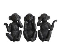 Ipetboom Ensemble De 3 Figurines De Singe en Résine 1.77X2.17X3.15 Pouces Décoration Créative pour Maison Bureau Salon Artisanat Animalier
